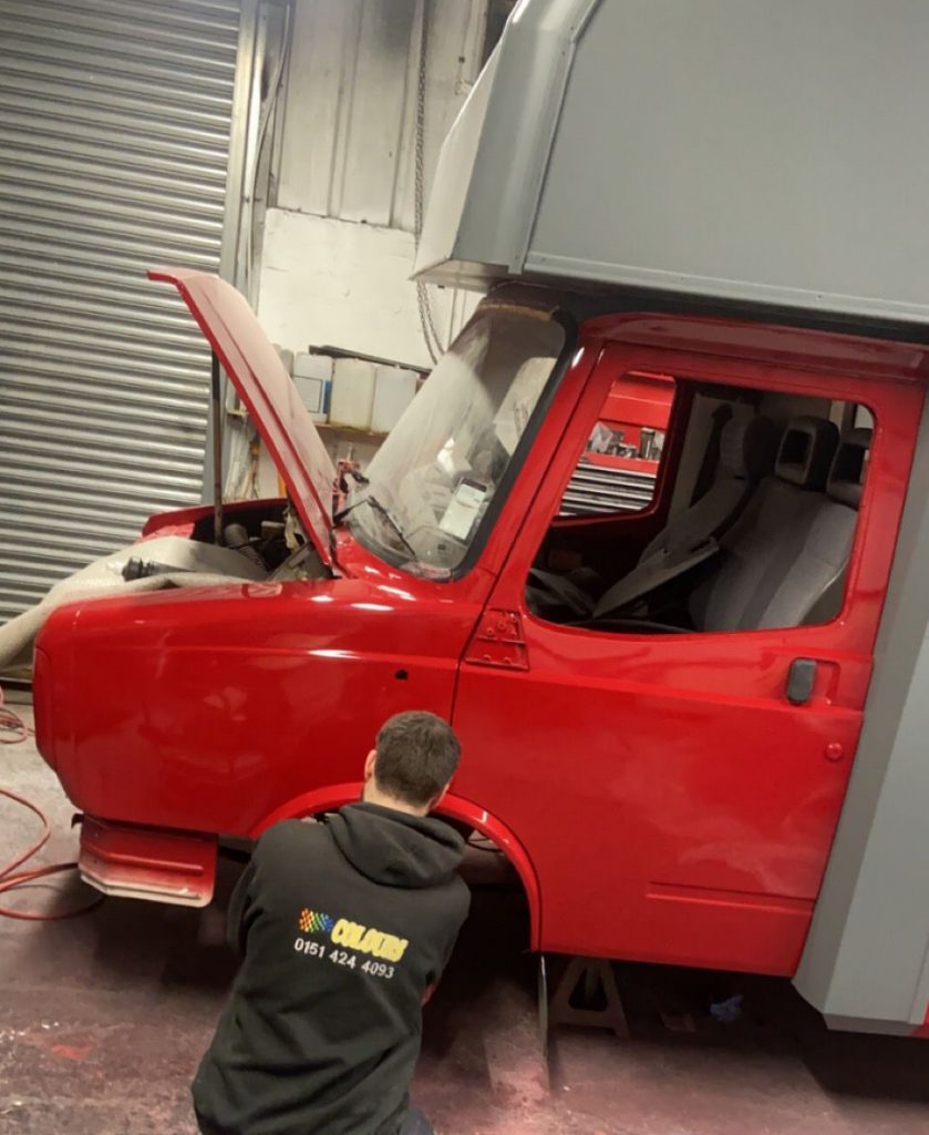Red truck, garage, repairs, Widnes, professional
