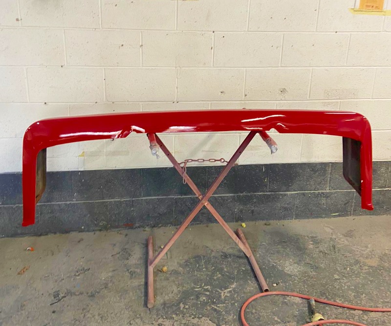 Red bumper, garage, repairs, Widnes, professional